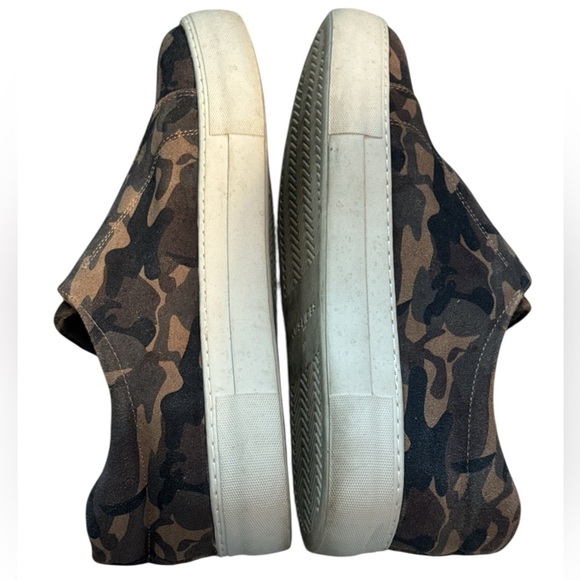 J. Slides NYC Heidi Green Camo leather slip on sneakers Sz 10 - Picture 5 of 9